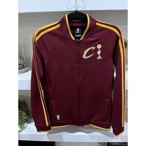 Adidas Jacket Womens Small Maroon Cleveland Cavaliers NBA Champions Track